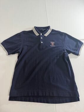 Devon & Jones Mens M Texas A&M Aggies Polo Shirt Navy Embroidered Logo Cotton